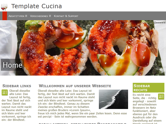 Template Cucina